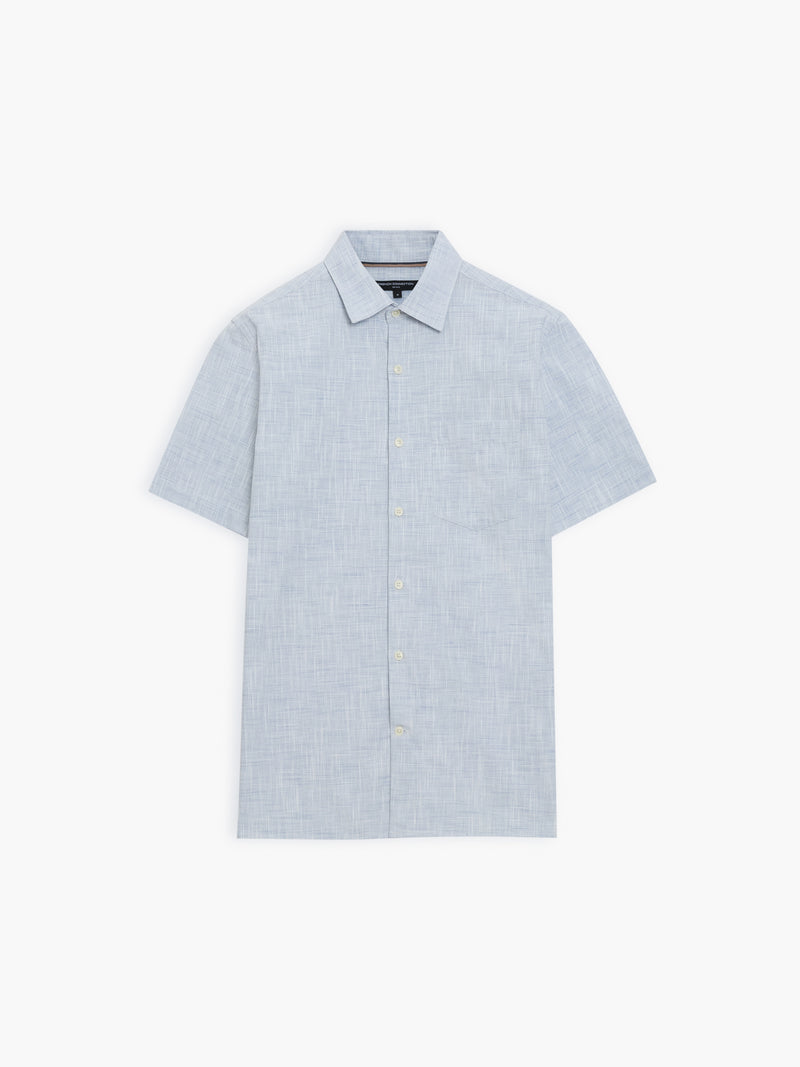 Short Sleeve Chest Pocket Slub Shirt
