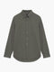 Long Sleeve Twill Khaki Green Oxford Shirt