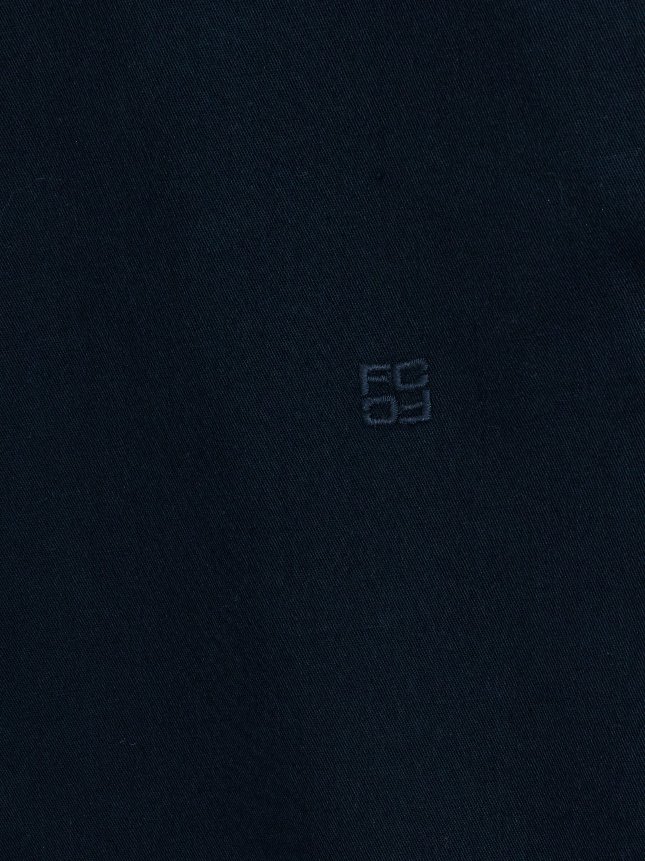 Long Sleeve Twill Navy Blue Oxford Shirt