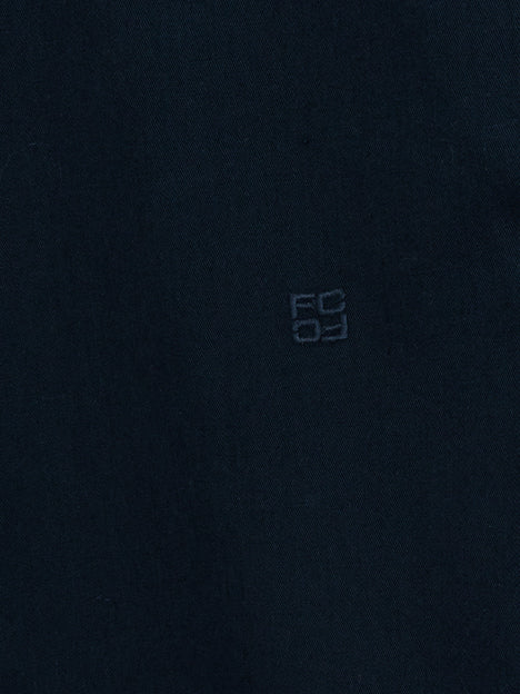 Long Sleeve Twill Navy Blue Oxford Shirt