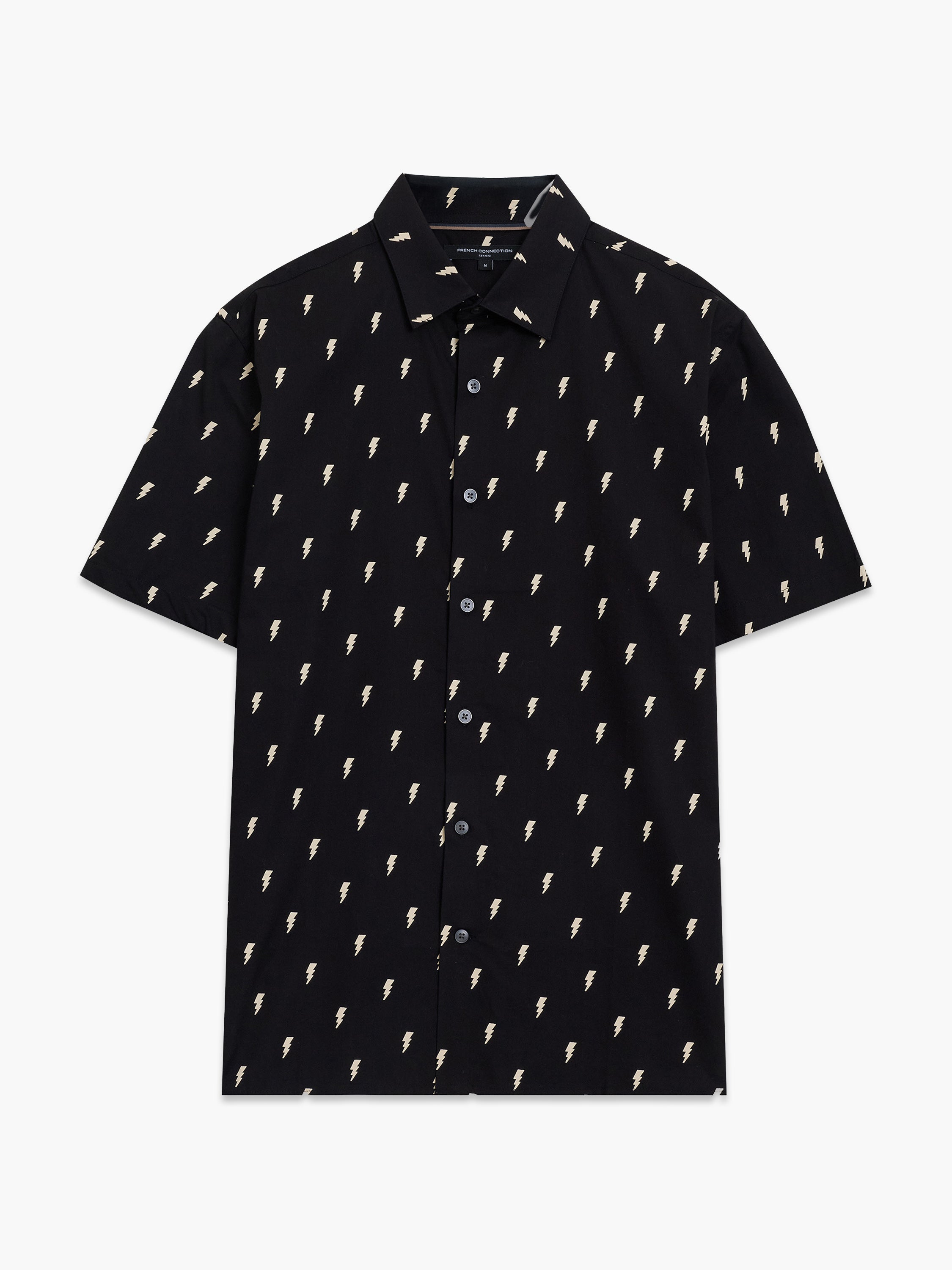 lightning bolt dress shirt LIGHTWEIGHT TEXTURED COTTON SHIRT