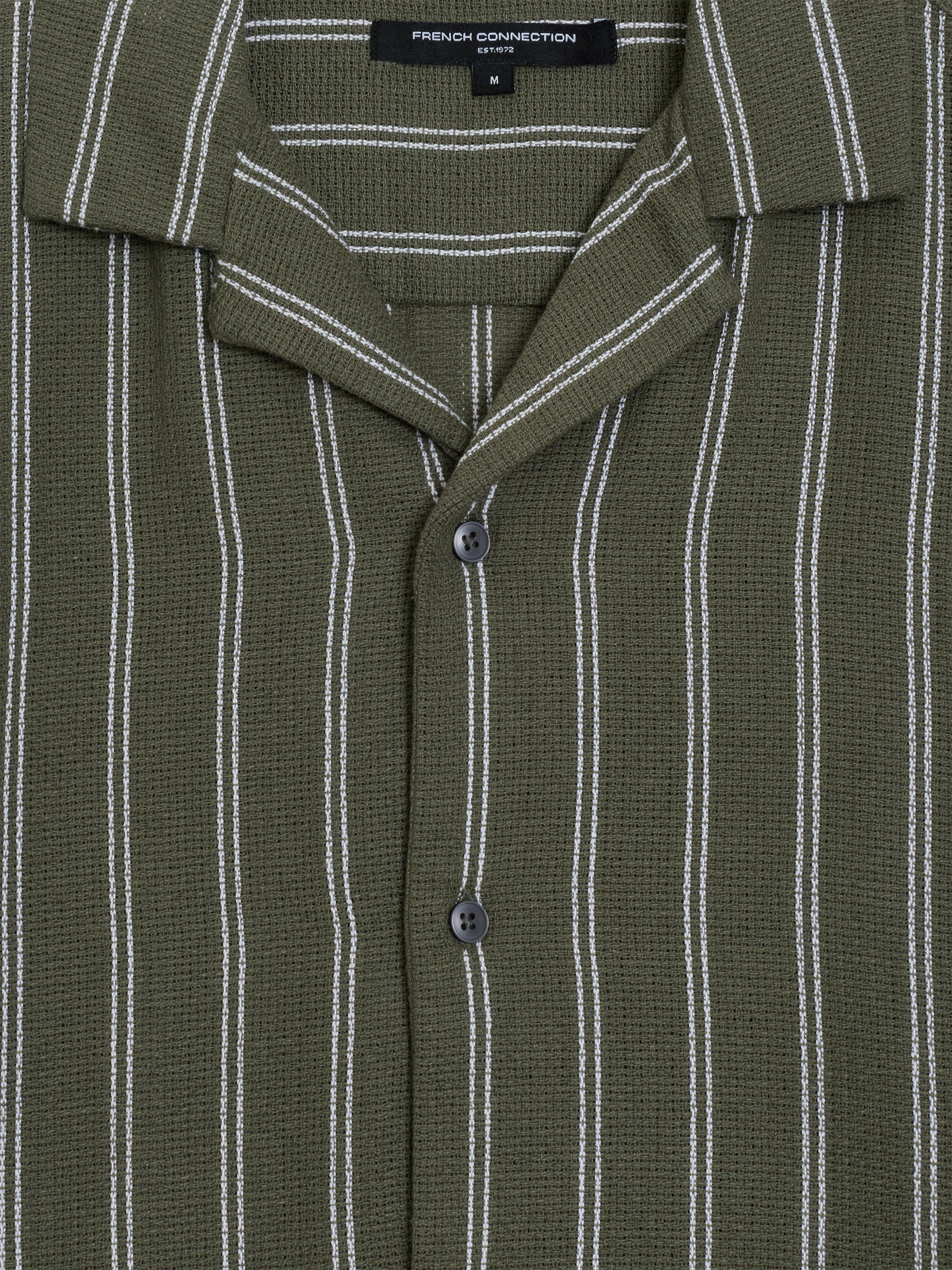 Short Sleeve Open Weave Striped Holiday Shirt