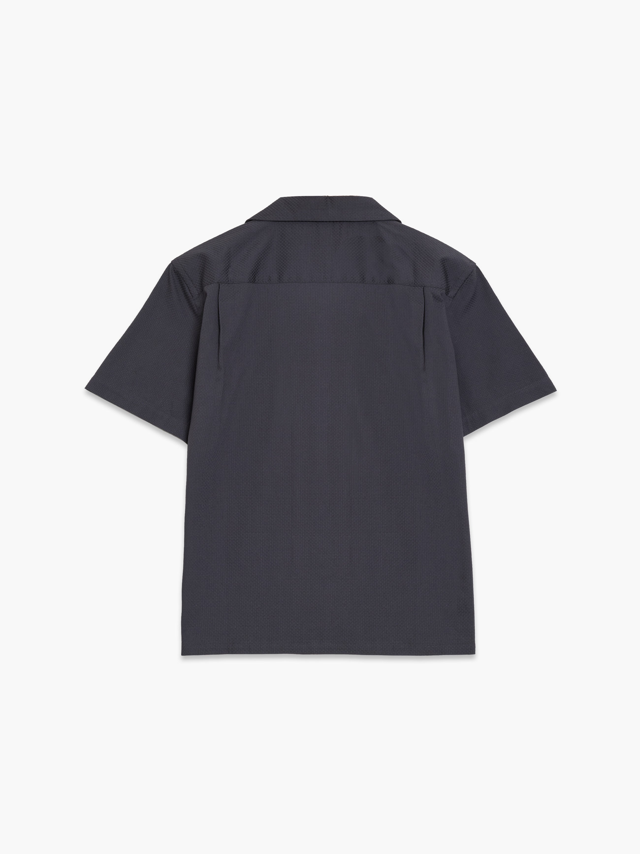 Short Sleeve Trapez Texture Holiday Shirt
