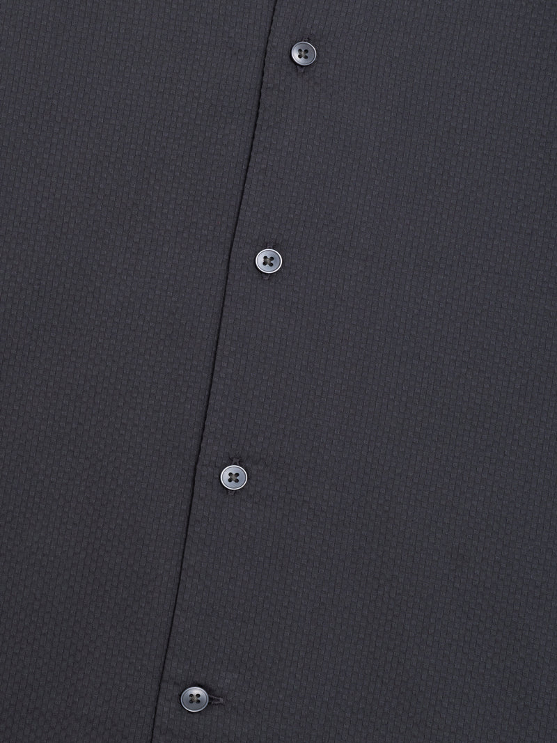 Short Sleeve Trapez Texture Holiday Shirt