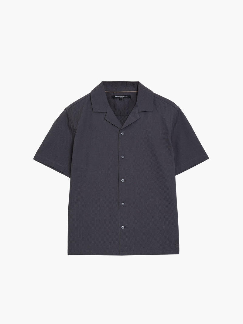 Short Sleeve Trapez Texture Holiday Shirt