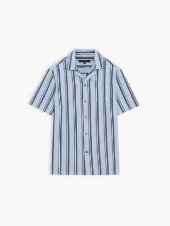 Short Sleeve Striped Picnic Shirt