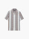 Short Sleeve Waffle Striped Shirt