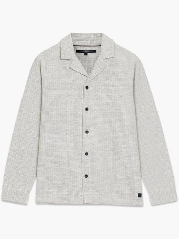 Long Sleeve Two Thread Dobby Monochrome Shacket