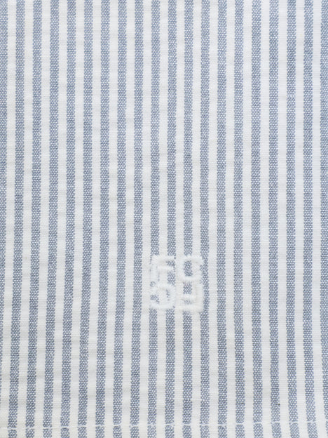 Short Sleeve Seersucker Blue Striped Holiday Shirt