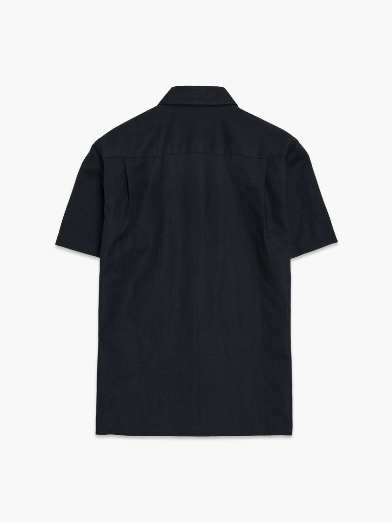 Linen Blend Short Sleeve Shirt