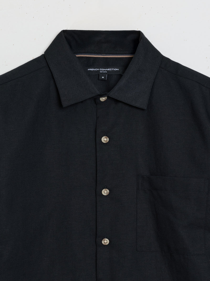 Linen Blend Short Sleeve Shirt