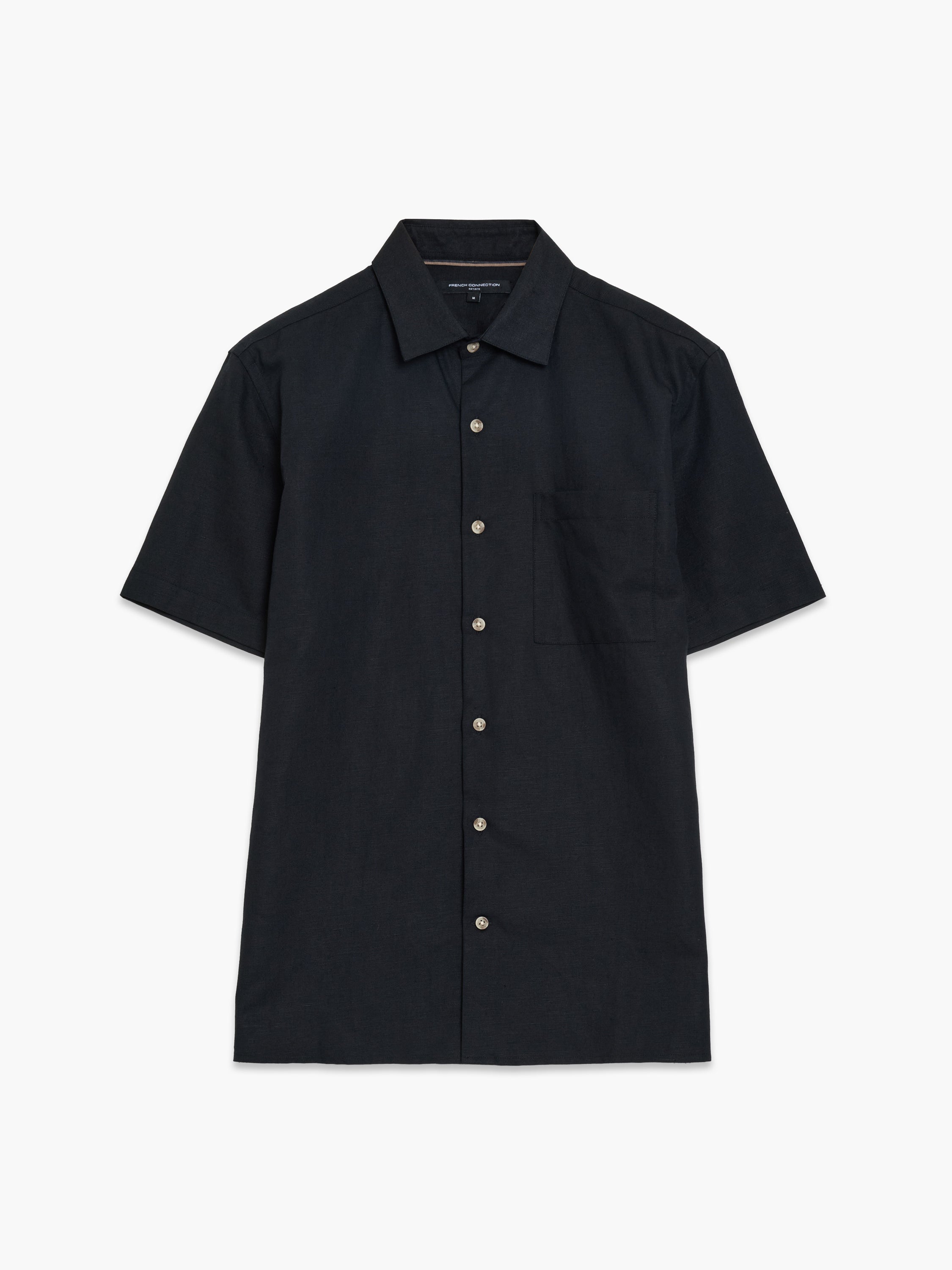 Linen Blend Short Sleeve Shirt