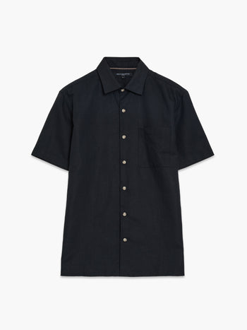 Linen Blend Short Sleeve Shirt