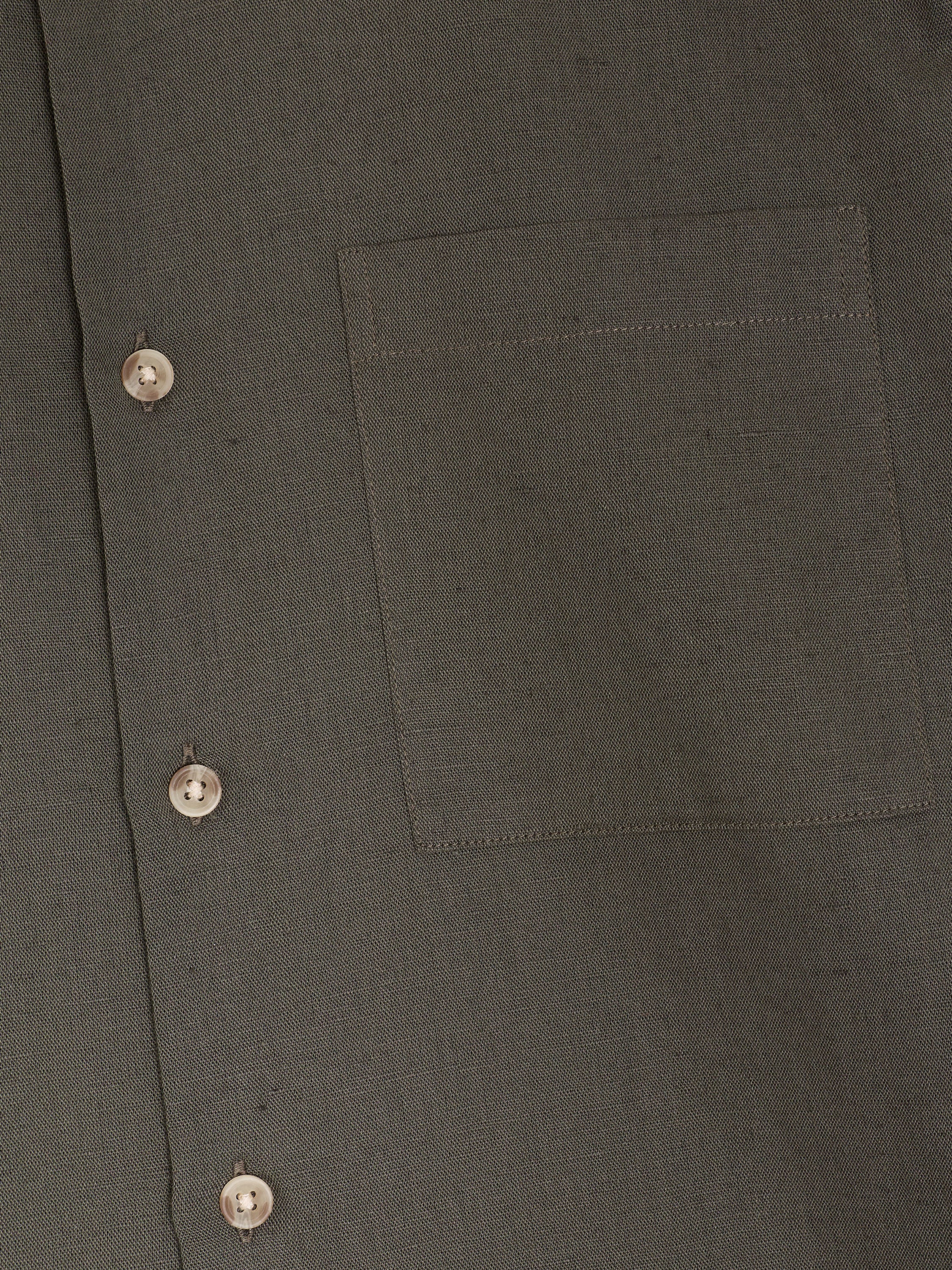 Linen Blend Short Sleeve Shirt