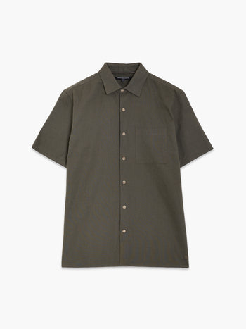 Linen Blend Short Sleeve Shirt