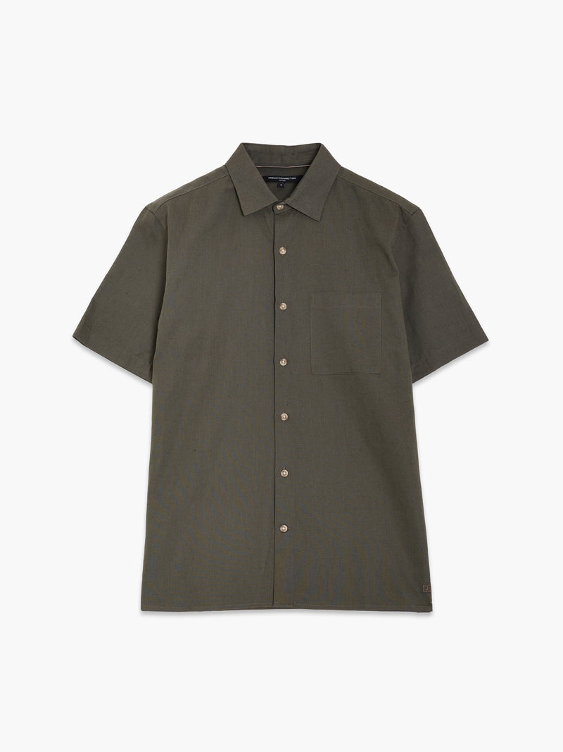 Linen Blend Short Sleeve Shirt