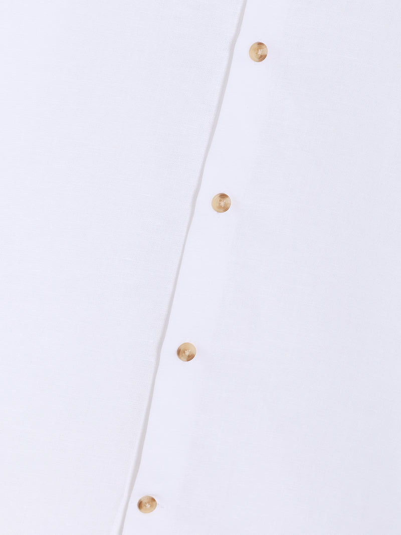 Linen Blend Long Sleeve Shirt