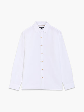 Linen Blend Long Sleeve Shirt