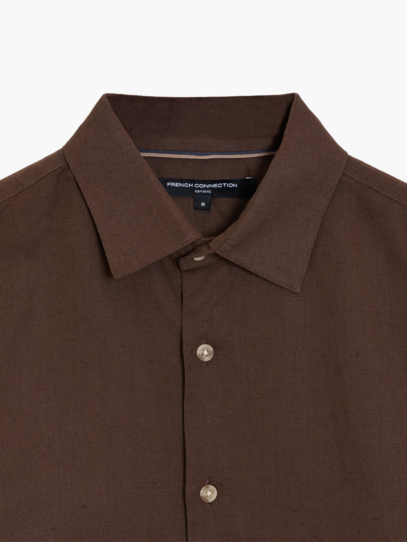 Linen Blend Long Sleeve Shirt