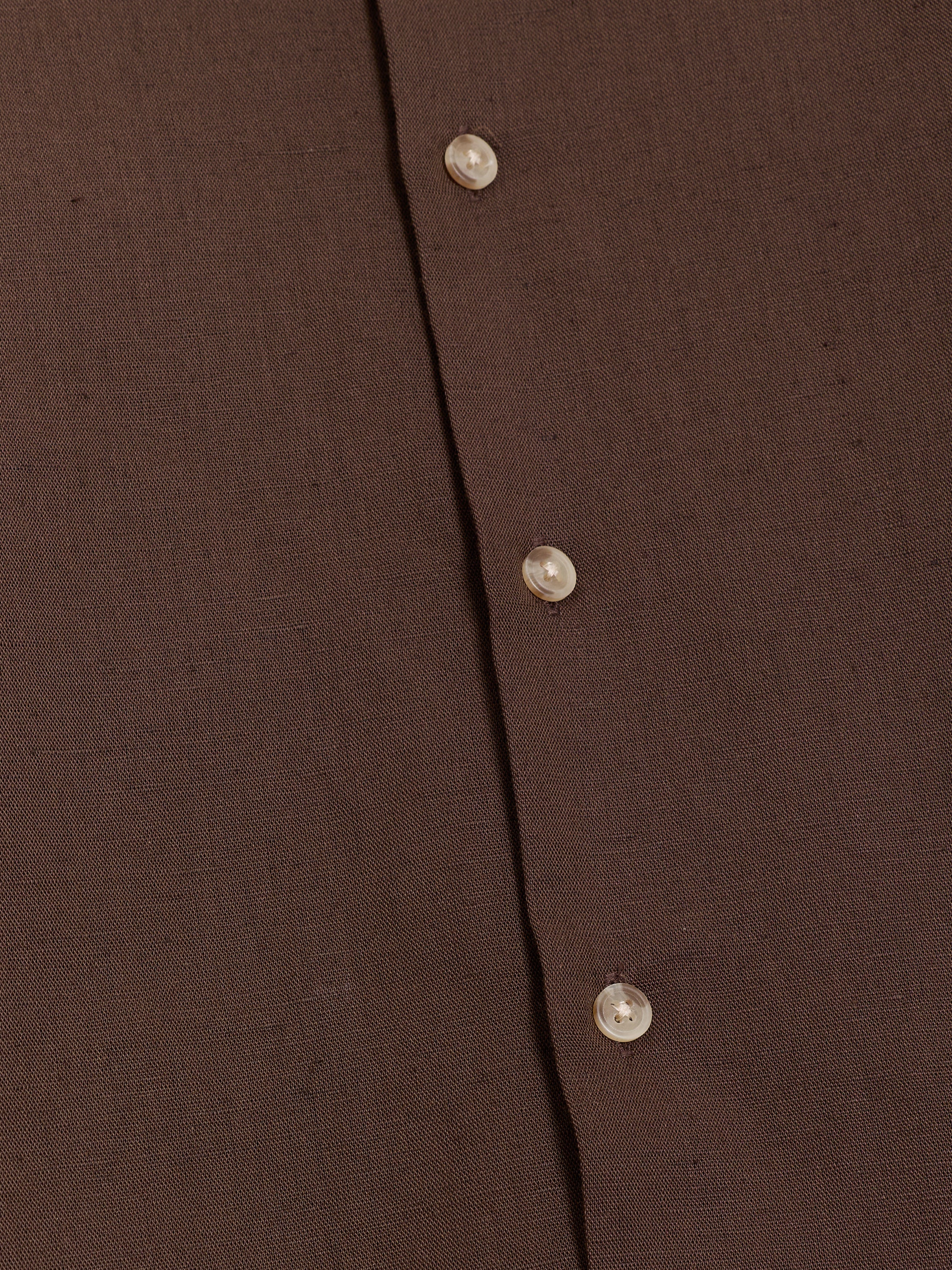 Linen Blend Long Sleeve Shirt