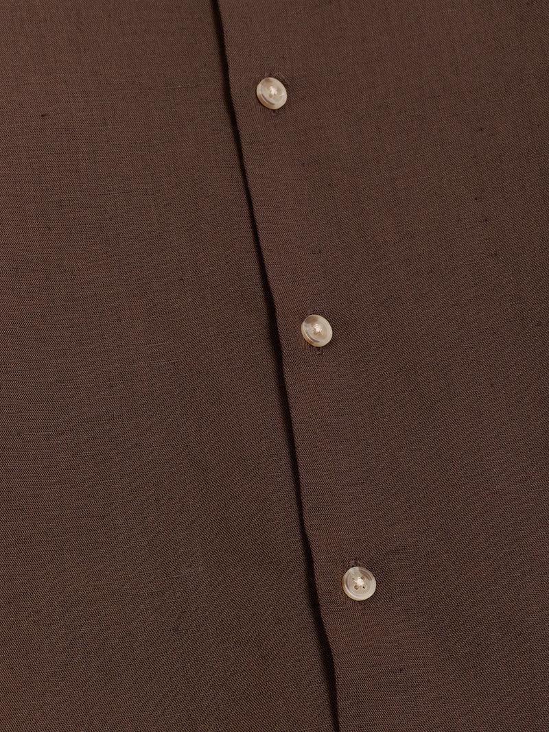 Linen Blend Long Sleeve Shirt