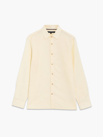 Linen Blend Long Sleeve Shirt