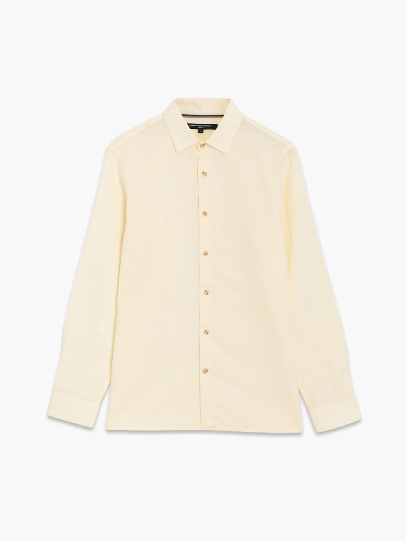 Linen Blend Long Sleeve Shirt