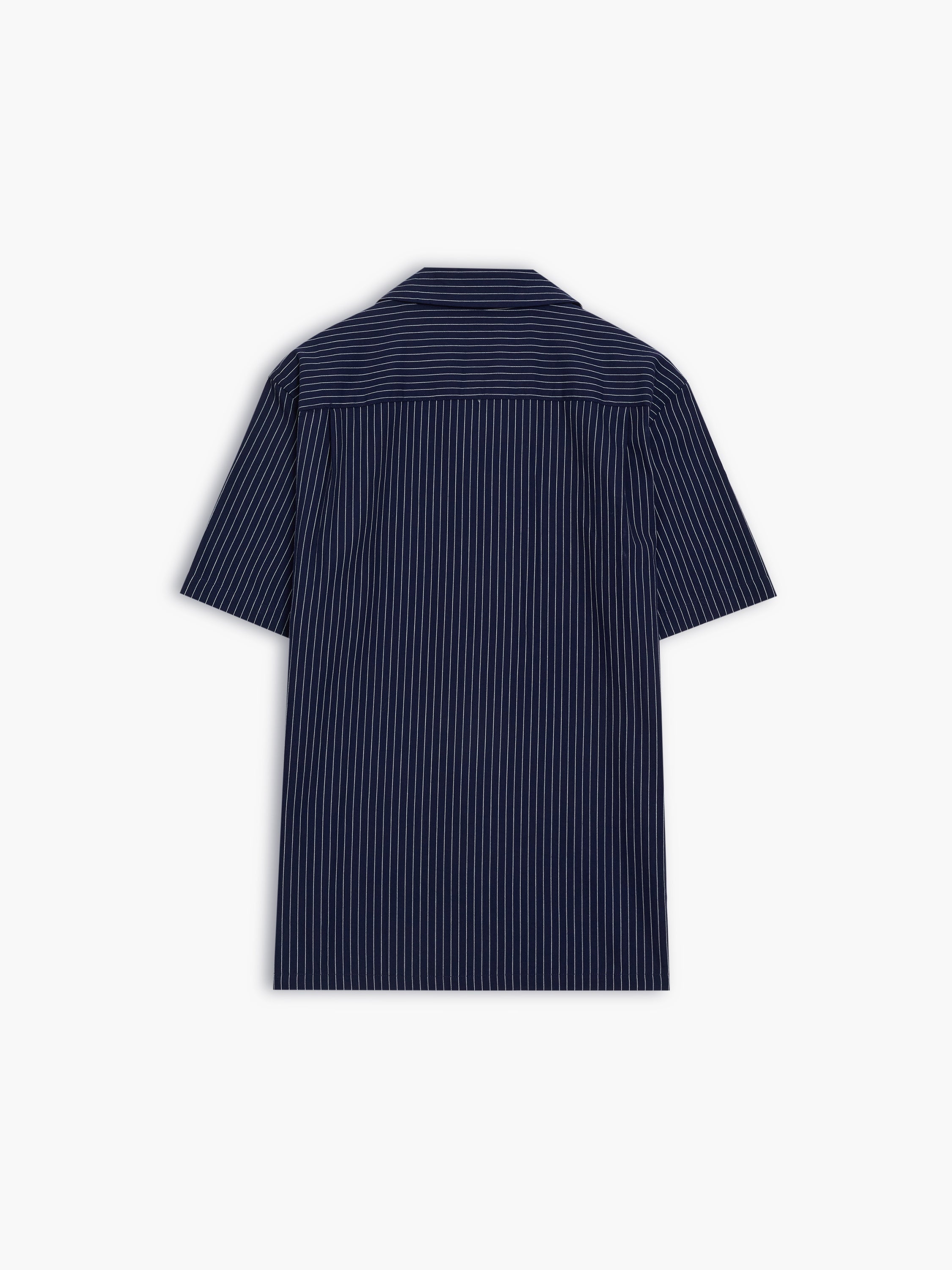 Short Sleeve Twill Striped Shirt