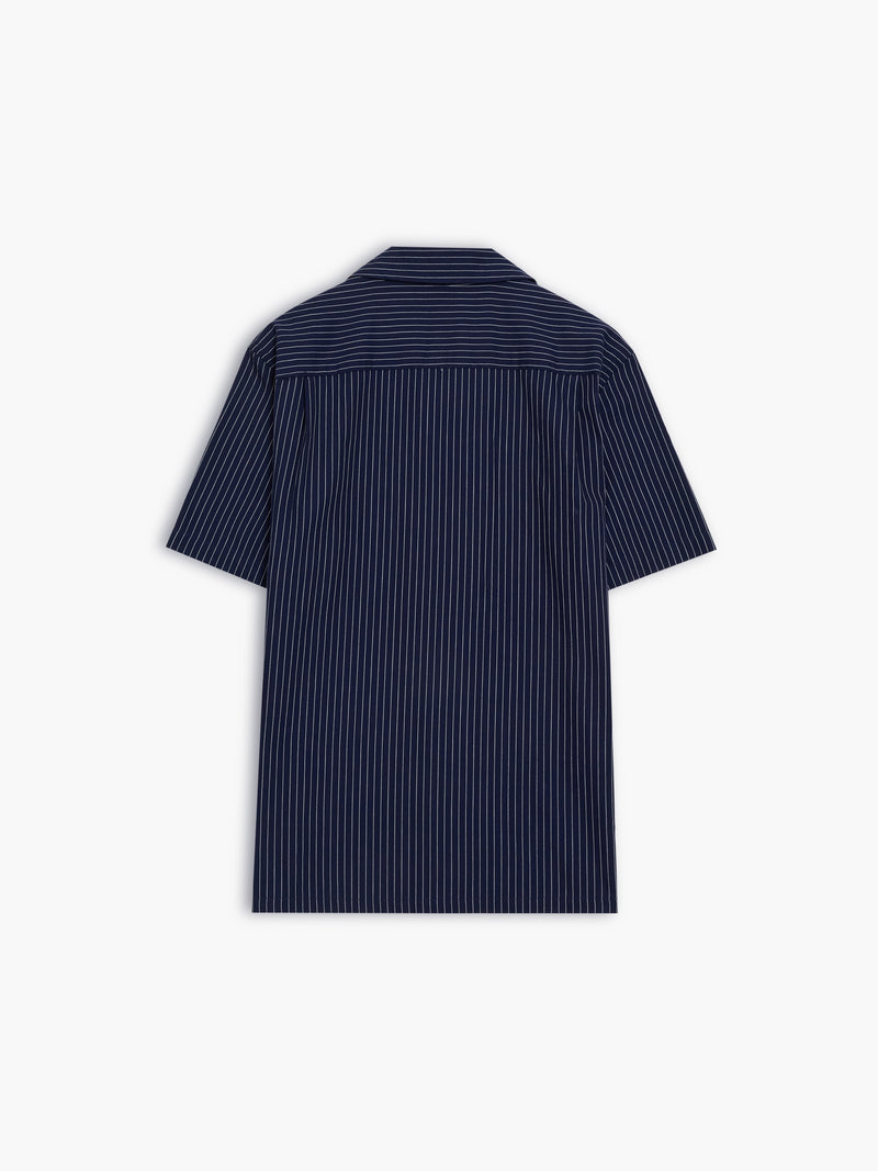 Short Sleeve Twill Striped Shirt