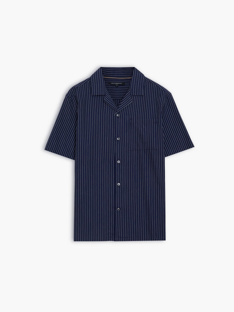 Short Sleeve Twill Striped Shirt