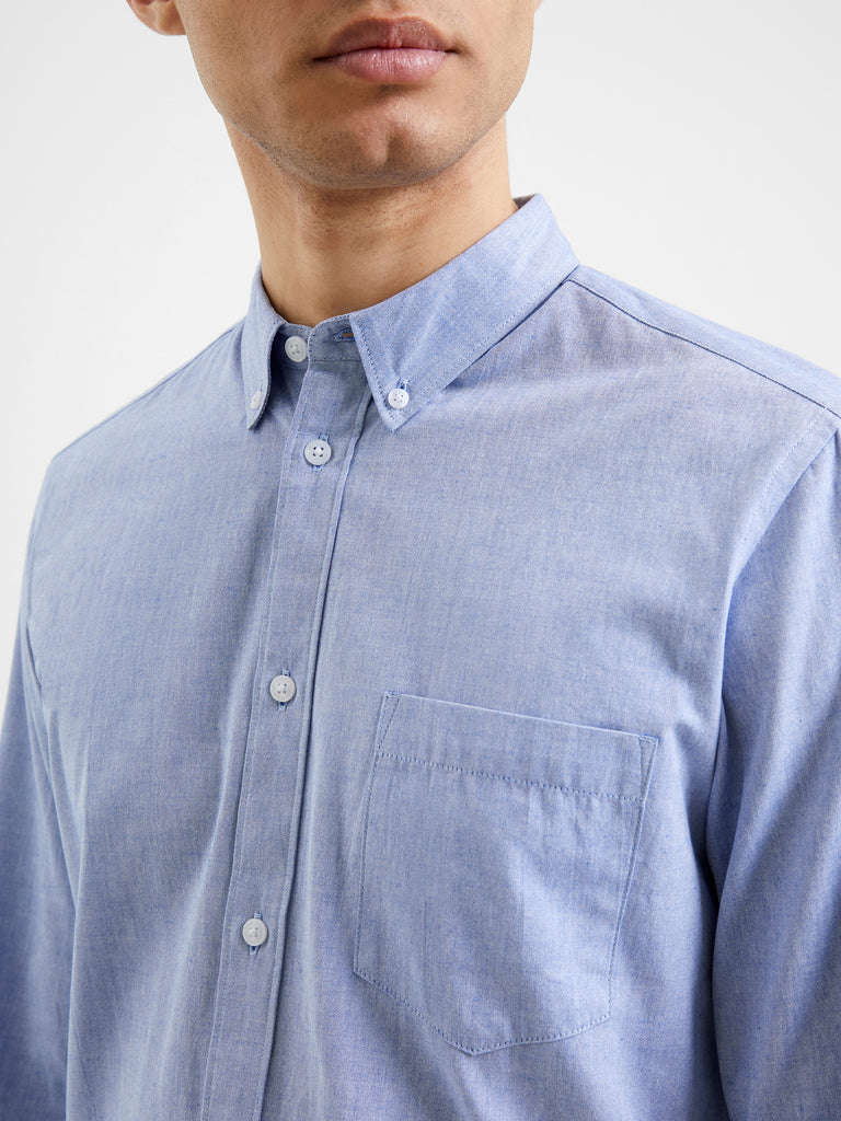 Oxford Long Sleeve Shirt Mid Blue | French Connection UK