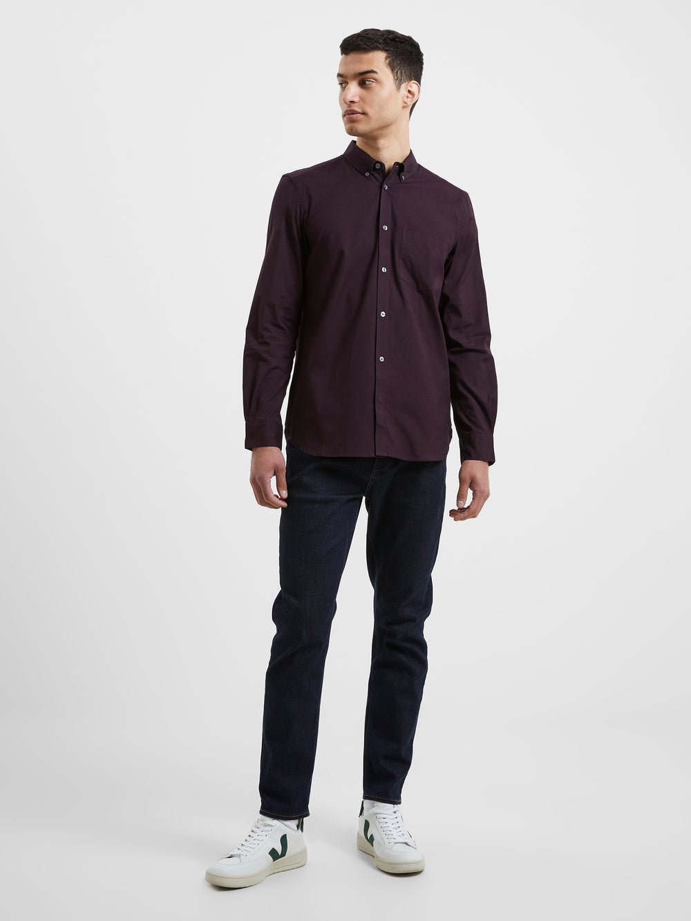 Burgundy shirt hot sale black jeans