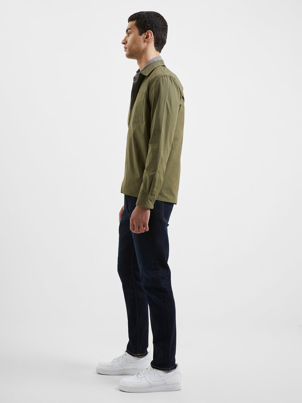 Lightweight Zip Through Overshirt Ivy Green | French Connection UK