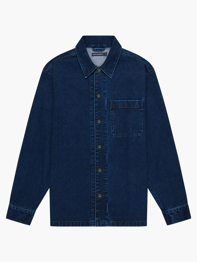 Denim Overshirt Mid Wash | French Connection UK