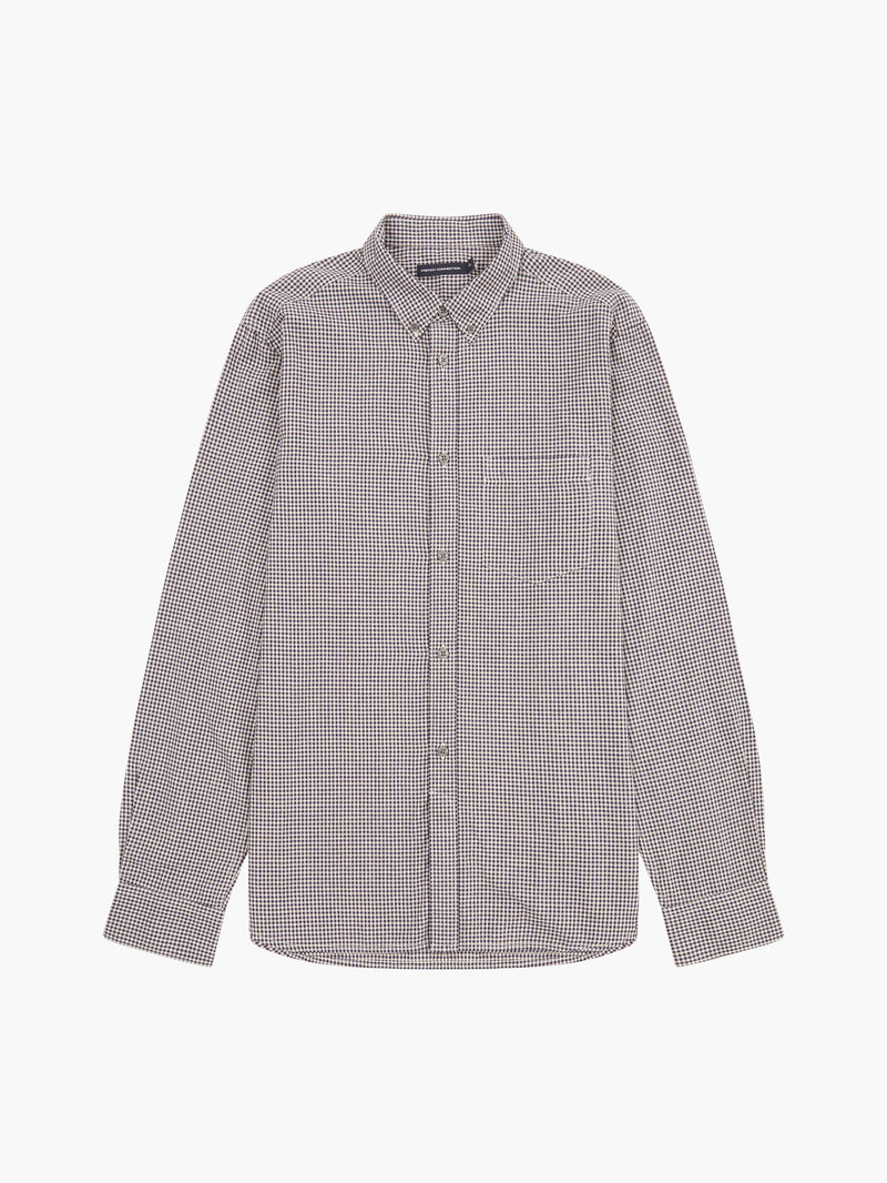 Gingham Long Sleeve Shirt Dark Navy | French Connection UK