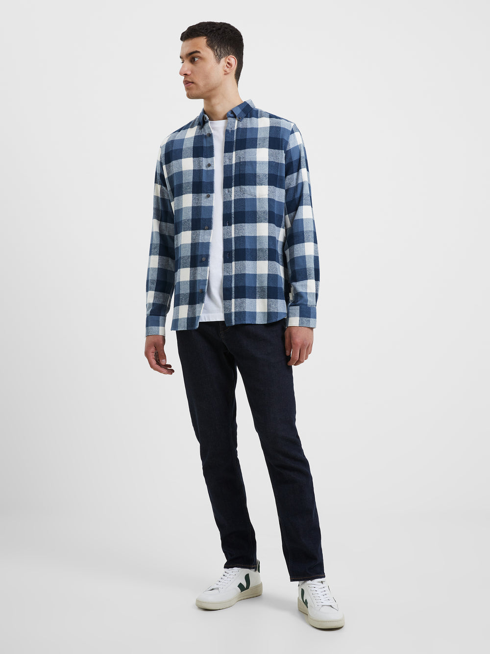 Checked Flannel Shirt Blue | French Connection UK