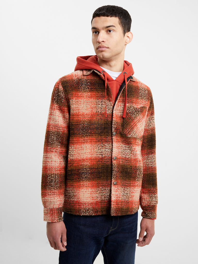 Heavy Check Overshirt Rust | French Connection UK