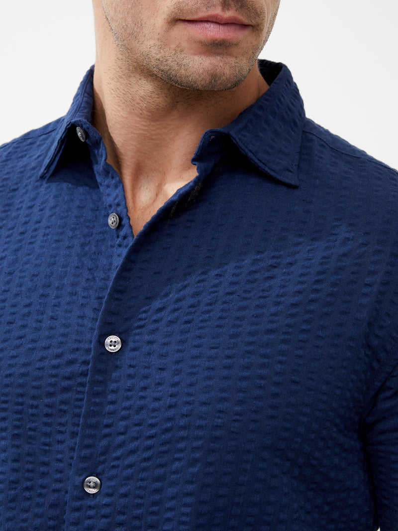 Seersucker Check Short Sleeve Shirt
