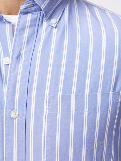 Stripe Long Sleeve Pocket Shirt