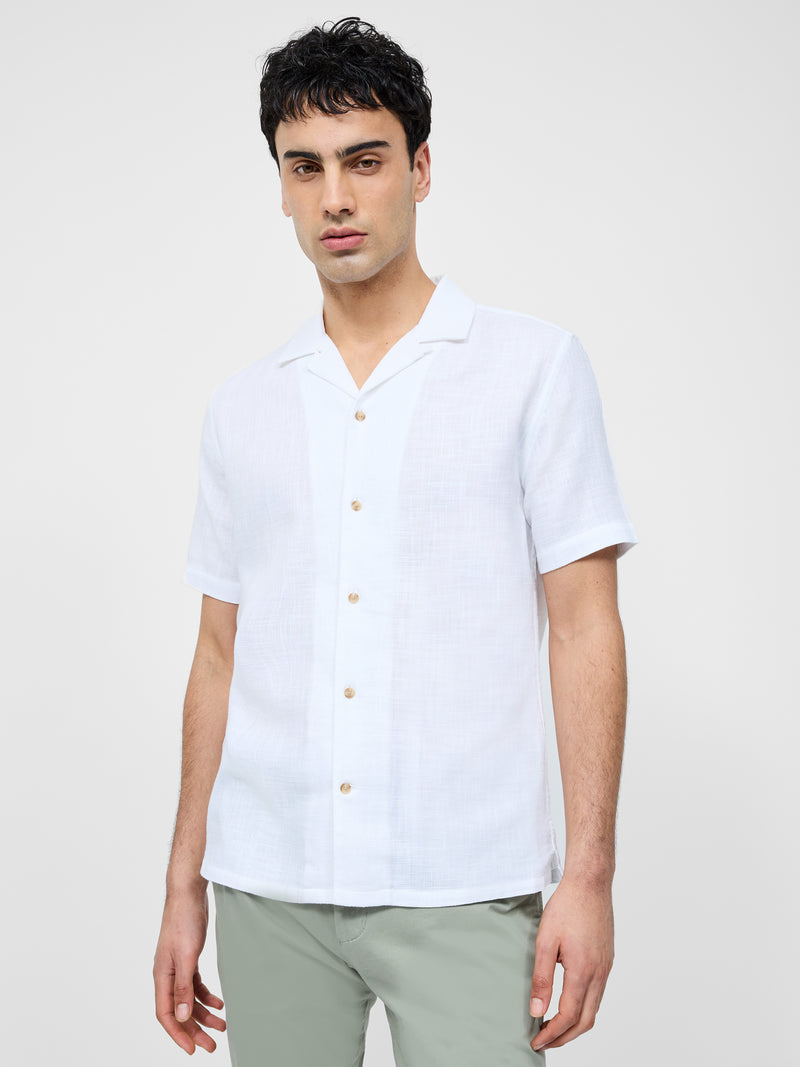 Short Sleeve Matty Weave Revere Shirt