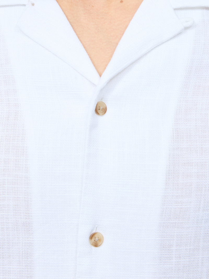 Short Sleeve Matty Weave Revere Shirt