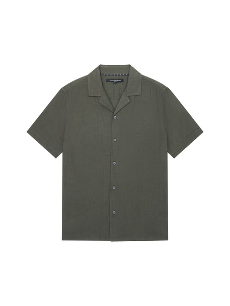 Short Sleeve Matty Weave Revere Shirt