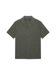 Short Sleeve Matty Weave Revere Shirt