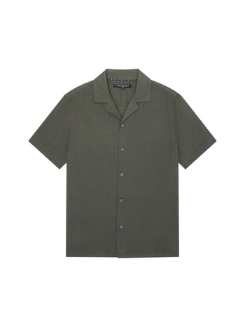 Short Sleeve Matty Weave Revere Shirt