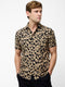 Linen Blend Printed Short Sleeve Shirt