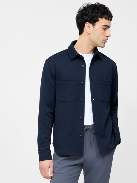 Long Sleeve Stretch Overshirt