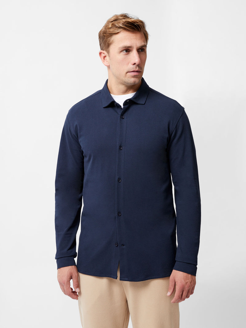 Long Sleeve Pique Jersey Shirt