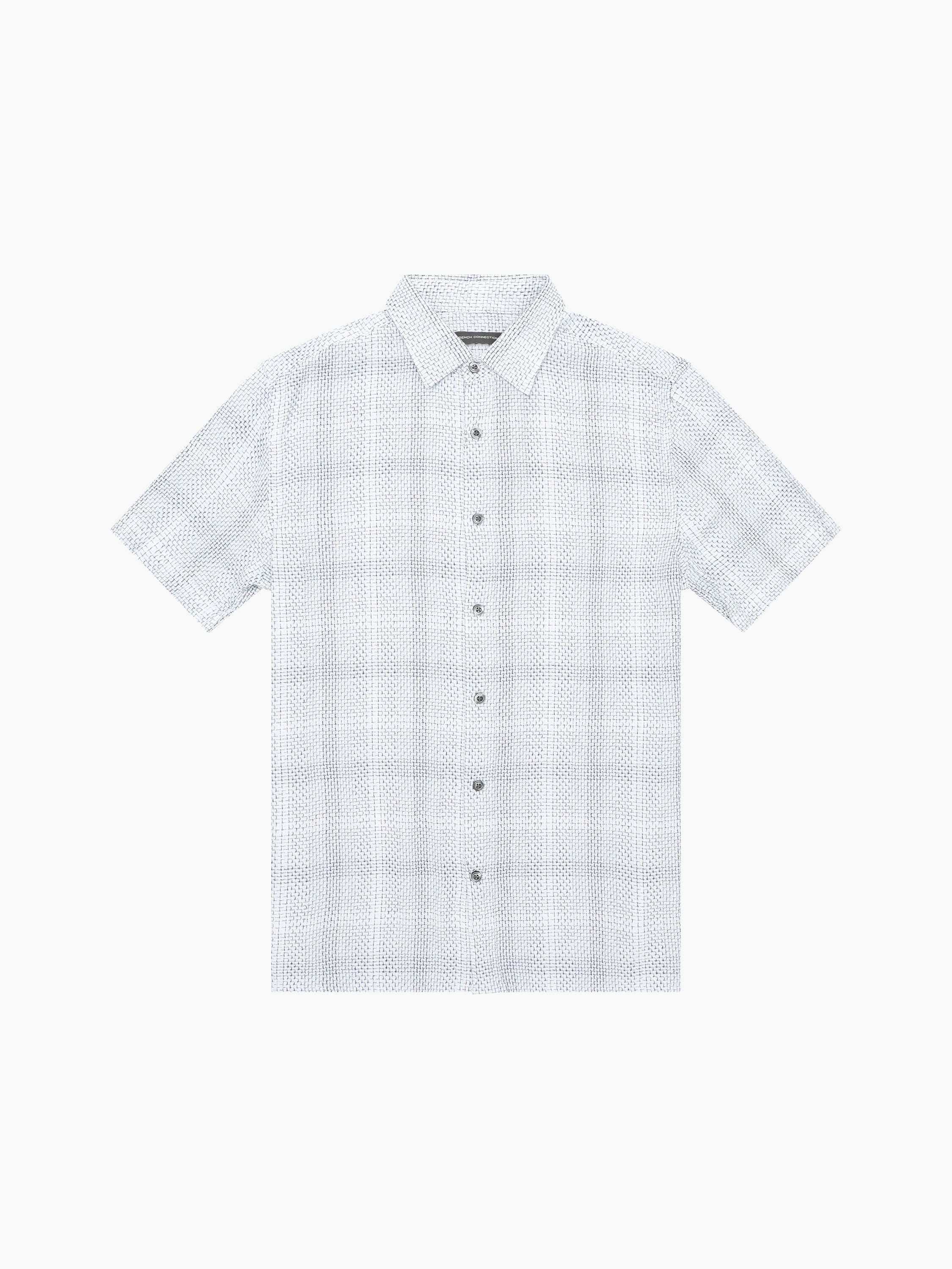 トップス AURALEE DOBBY HALF SLEEVED SHIRTS Barrow Dobby Short Sleeve Shirt Blue | French Connection UK