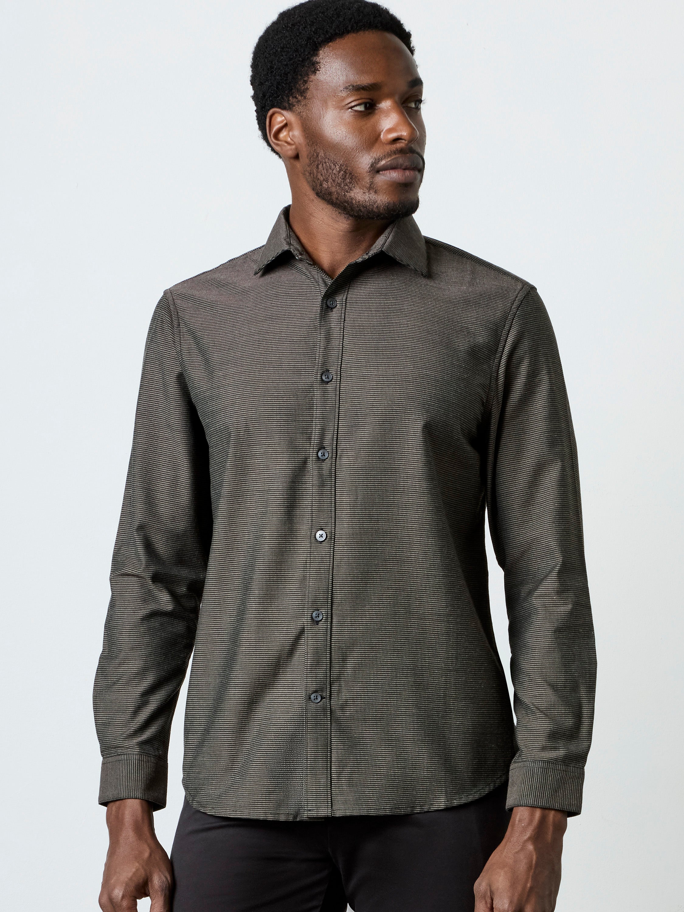 Long Sleeve Regular Fit Cut Away Shirt