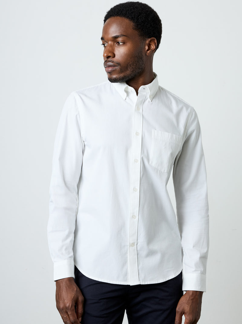 Long Sleeve Tonal Stripe Shirt